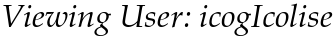 Viewing User: icogIcolise